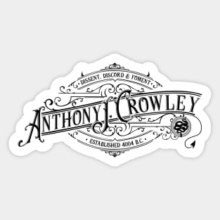 Anthony J. Crowley (dark) Sticker